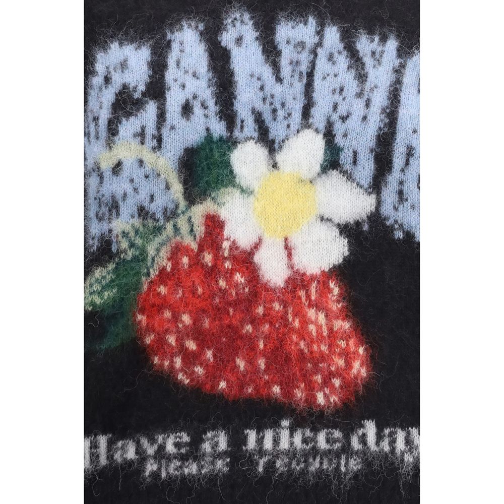 Ganni Black Alpaca Vicugna Pacos T-Shirt Ganni