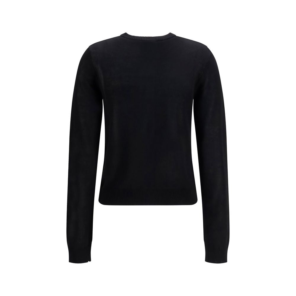 Ganni Black Cotton Cardigan Ganni