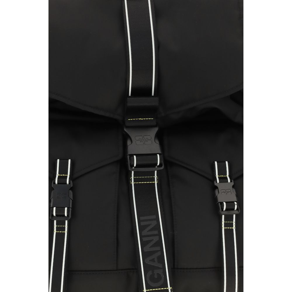 Ganni Black Recycled Polyamide Backpack Ganni