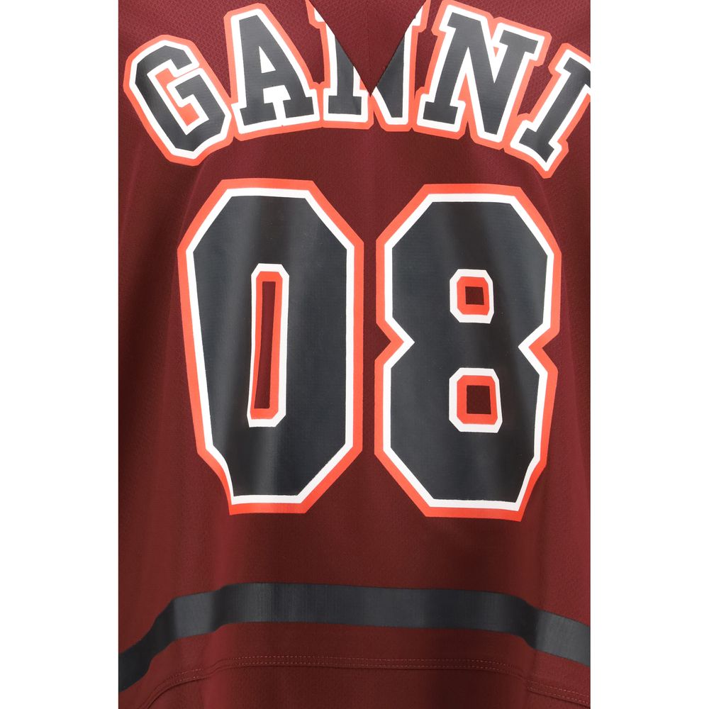 Ganni Bordeaux Polyester Sweatshirt