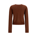 Ganni Brown Cotton Cardigan