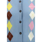 Ganni Blue Cotton Cardigan