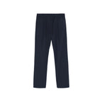 Herno blue elastic casual pants with a relaxed fit, featuring a smooth fabric and stylish design for everyday wear.
