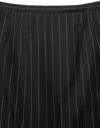 Dolce & Gabbana Black Pinstriped HighWaist Pencil Cut Skirt Dolce & Gabbana