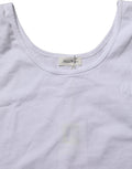 American Vintage White Cotton Round Neck Sleeveless Tank Top American Vintage