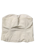 Elisabetta Franchi Off White Strapless Sweetheart Neck Top Elisabetta Franchi