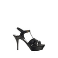 Saint Laurent Black Calf Leather Bos Taurus Platform Sandals Saint Laurent