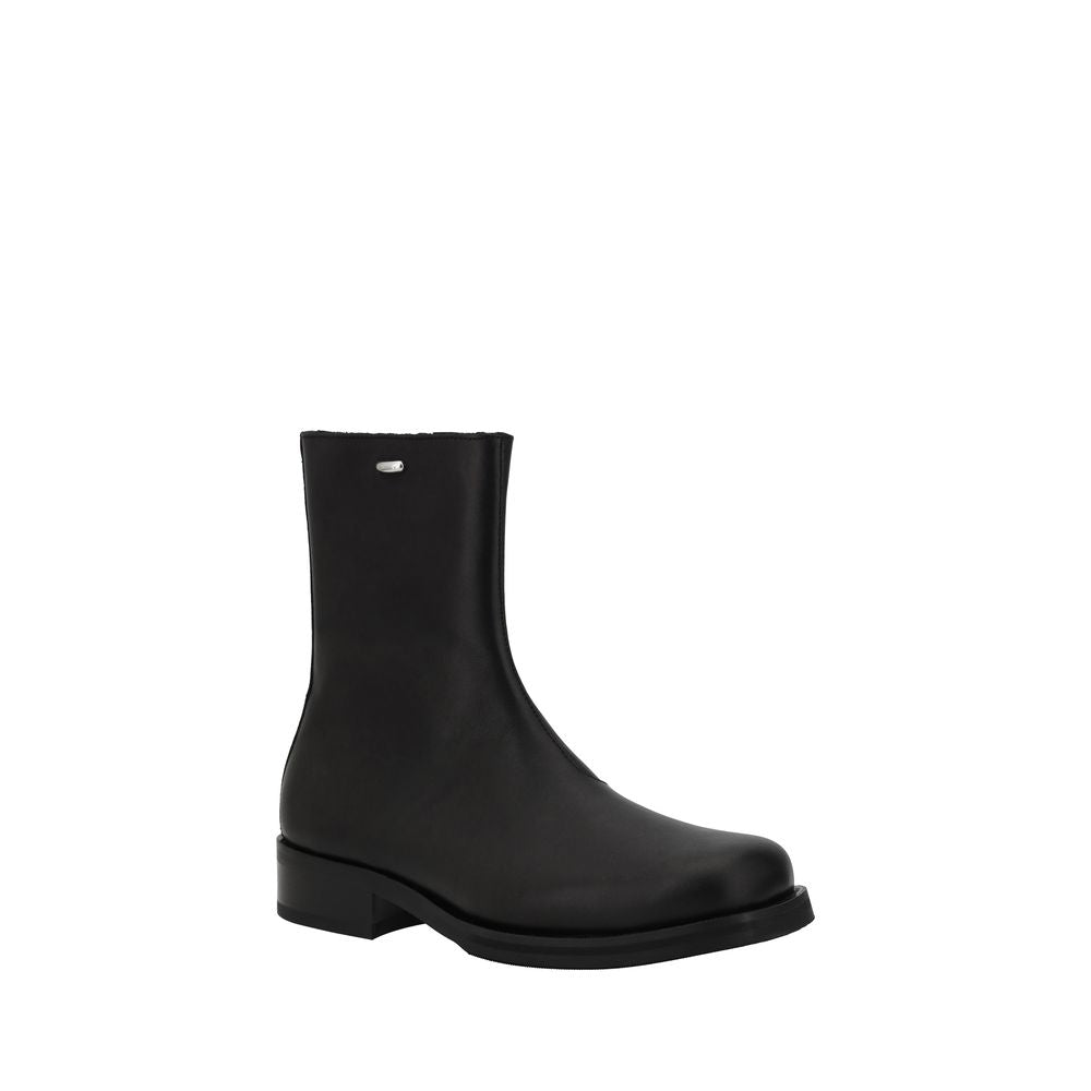Our Legacy Black Calf Leather Bos Taurus Ankle Boots Our Legacy