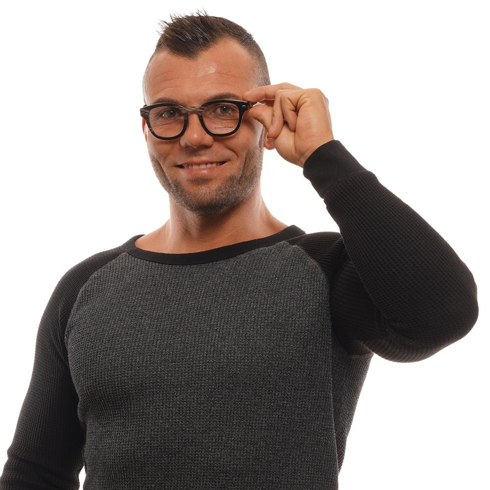 Ermenegildo Zegna Black Horn Glasses Frames