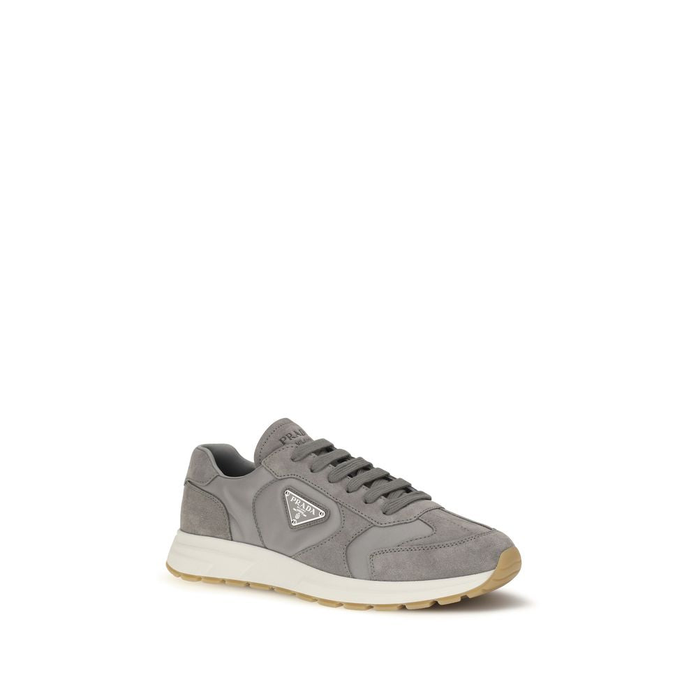 Prada Gray Recycled Polyamide Athletic Sneakers Prada