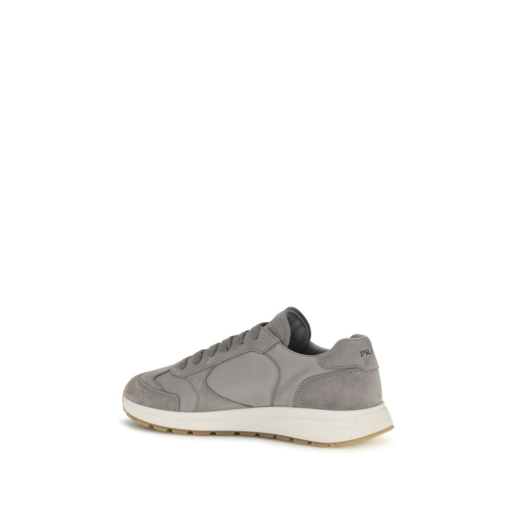 Prada Gray Recycled Polyamide Athletic Sneakers Prada