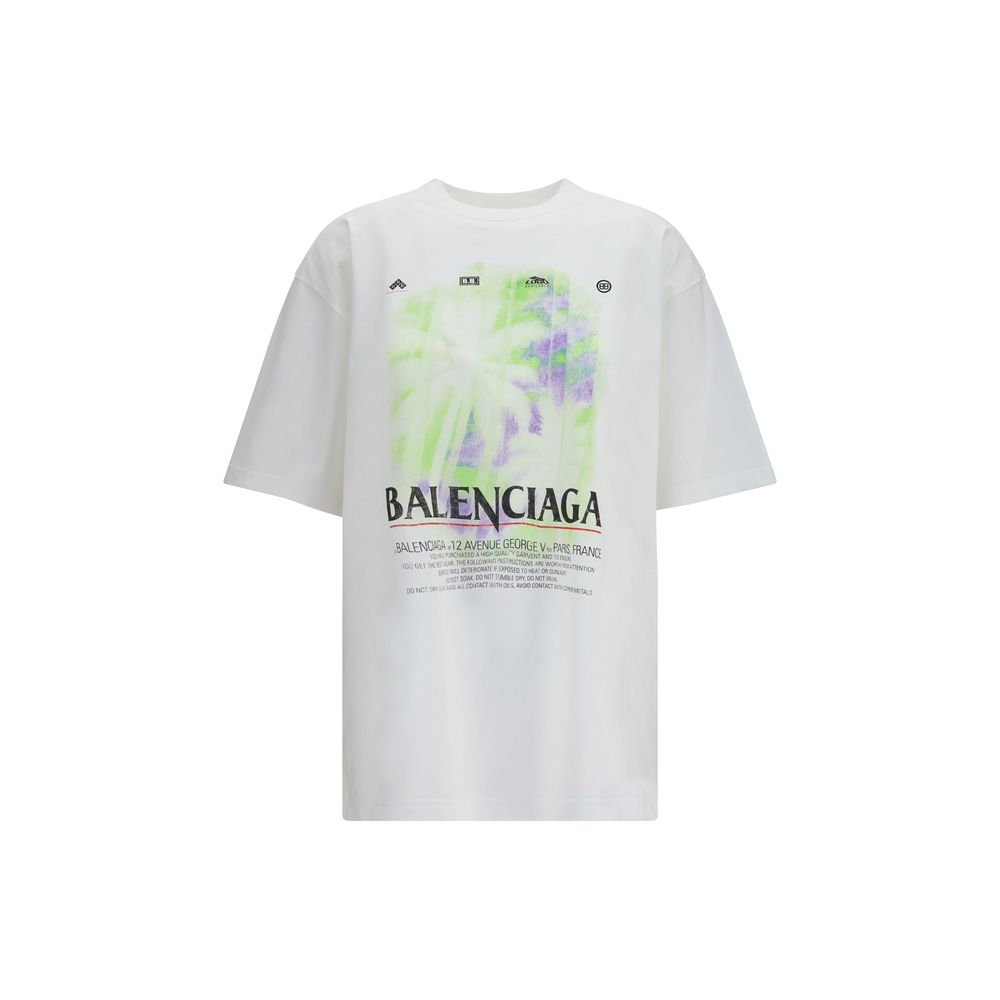 Balenciaga White Cotton T-Shirt Balenciaga