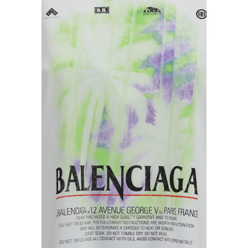Balenciaga White Cotton T-Shirt Balenciaga