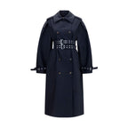 Ganni Black Cotton Coat Ganni