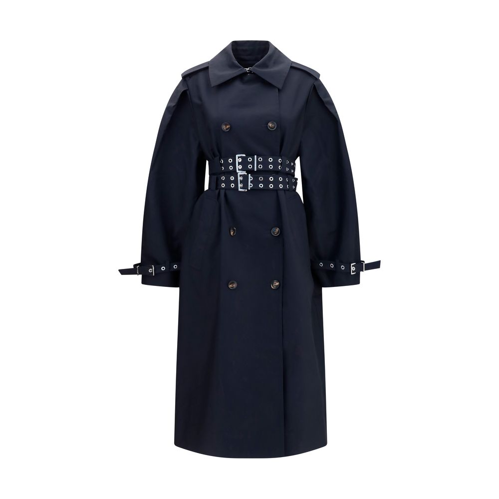 Ganni Black Cotton Coat Ganni