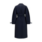 Ganni Black Cotton Coat Ganni