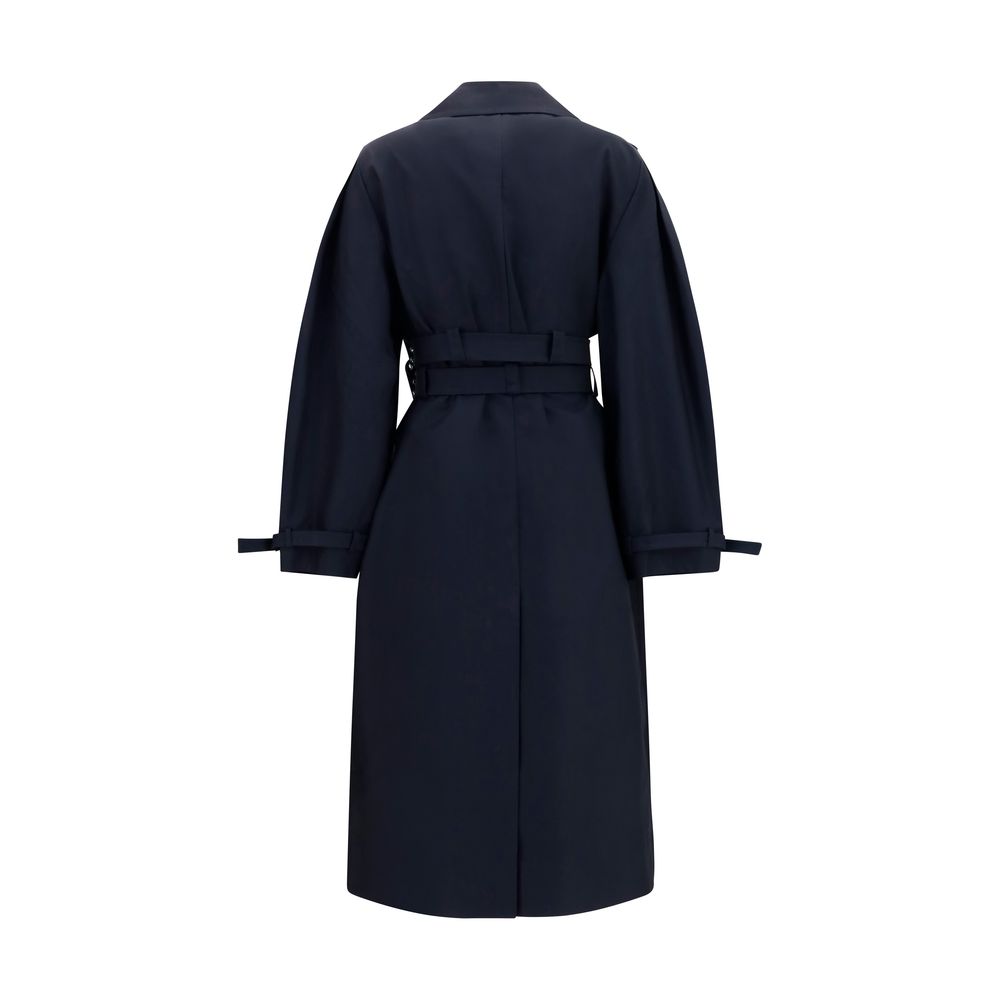 Ganni Black Cotton Coat Ganni
