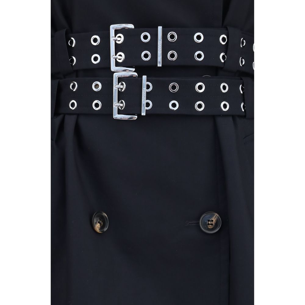 Ganni Black Cotton Coat Ganni