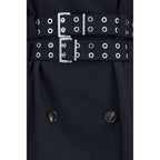 Ganni Black Cotton Coat Ganni