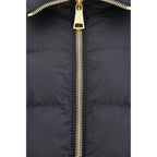 Balmain Black Viscose Full-Length Jacket Balmain