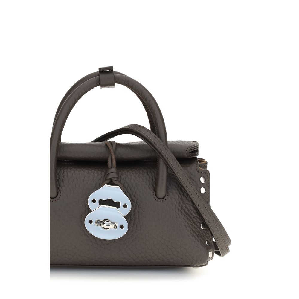 Zanellato Brown Calf Leather Bos Taurus Handbag Zanellato