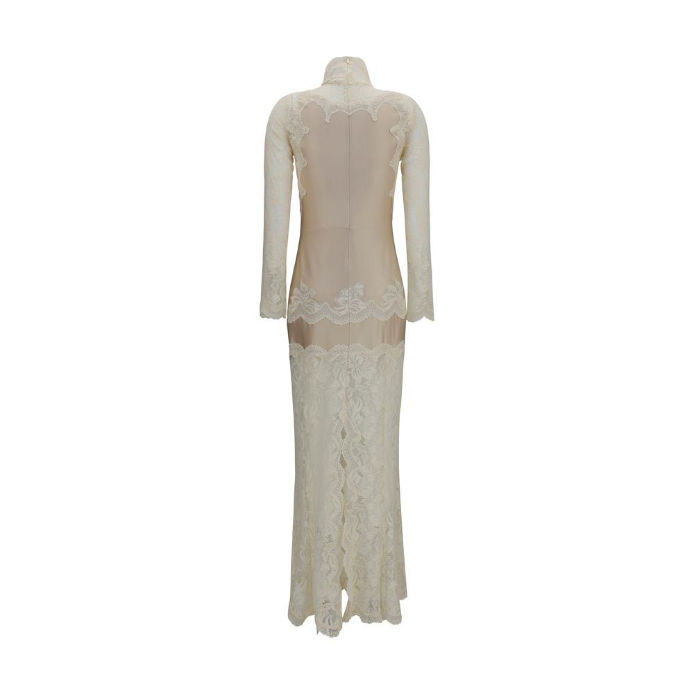 Rabanne Beige Polyamide Long Dress Rabanne