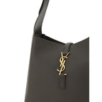 Saint Laurent Bicolor Calf Leather Bos Taurus Shoulder Bag with sleek design and contrasting color panels.