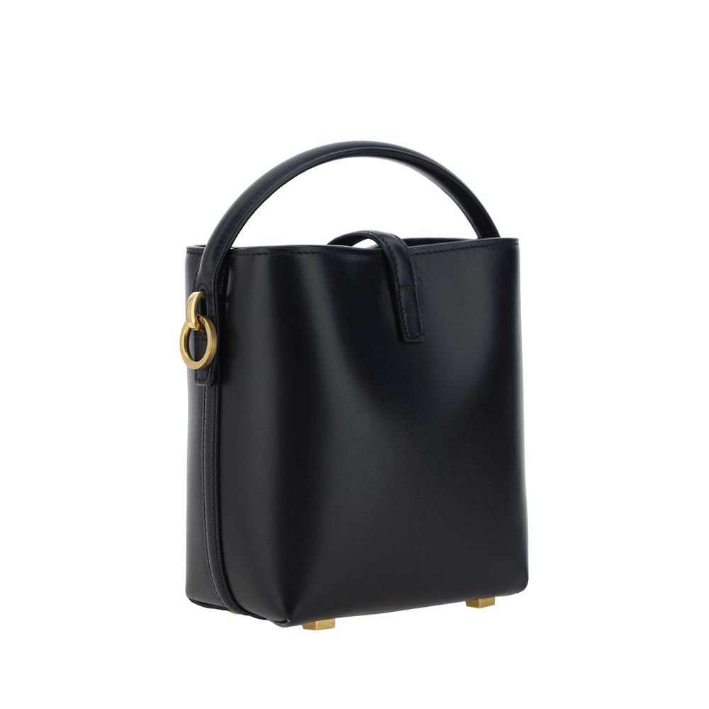 Saint Laurent Black Calf Leather Bos Taurus Shoulder Bag Saint Laurent