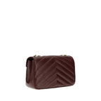 Saint Laurent Bordeaux Lamb Ovis Aries shoulder bag with gold hardware and adjustable strap, showcasing its luxurious design and craftsmanship.