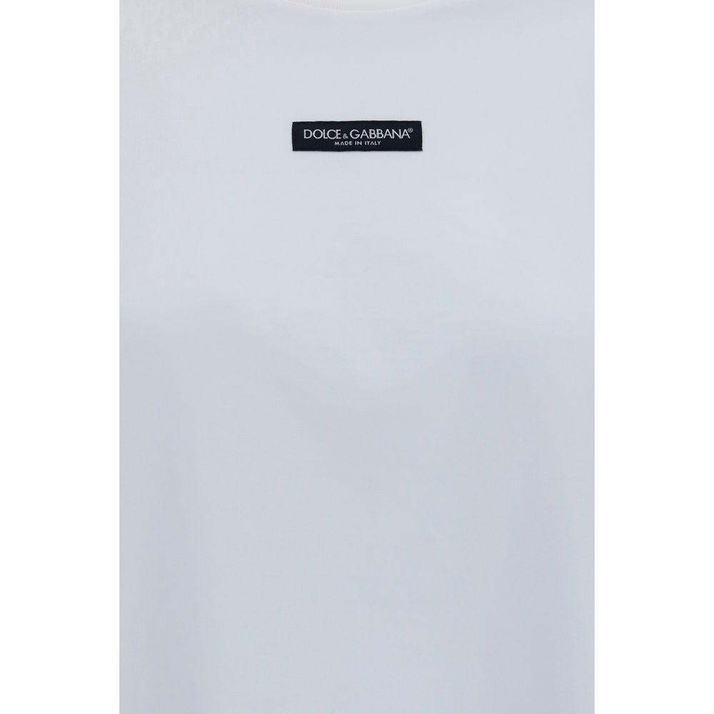 Dolce & Gabbana White Cotton T-Shirt Dolce & Gabbana