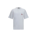 White cotton T-shirt by Dolce & Gabbana, featuring a classic fit and subtle branding, displayed flat on a white background.
