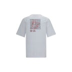 White cotton T-shirt by Dolce & Gabbana, casual fit with logo detail, shown on a plain background.