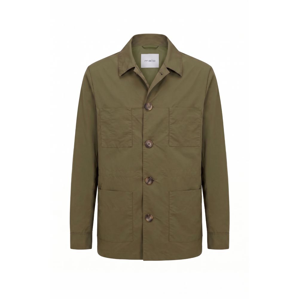 Malo Green Nylon Men Jacket Malo