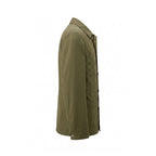 Malo green nylon men's jacket displayed on a hanger with a full front view, showcasing the lightweight, stylish design.