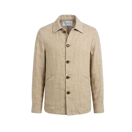 Malo Beige Linen Men Jacket Malo
