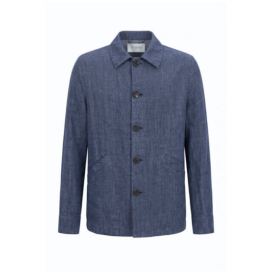 Malo Blue Linen Men's Jacket Malo