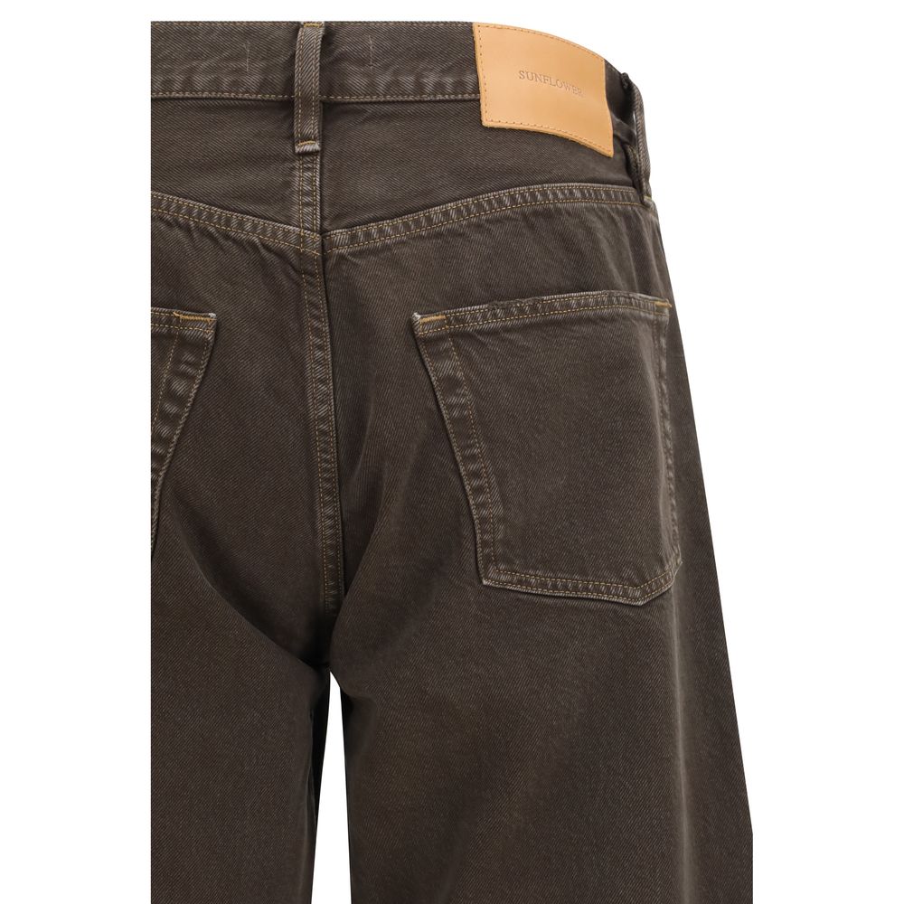 Sunflower Brown Cotton Relaxed Fit Jeans Sunflower