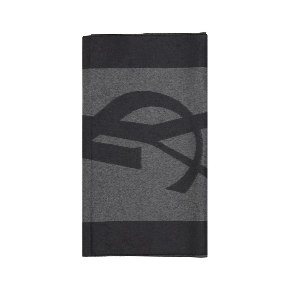 Saint Laurent Gray Silk Scarf - Eljoys Fashion 