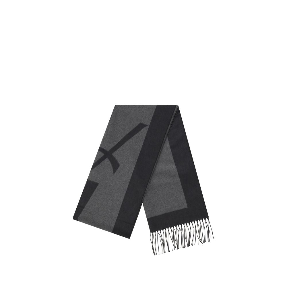 Saint Laurent Gray Silk Scarf - Eljoys Fashion 