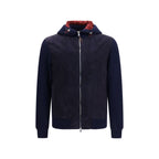 Brunello Cucinelli Blue Wool Oves Aries Full-Length Jacket