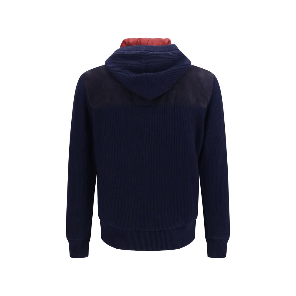 Brunello Cucinelli Blue Wool Oves Aries Full-Length Jacket