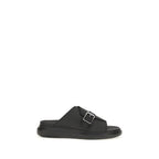 Alexander McQueen Black Calf Leather Bos Taurus Platform Sandals