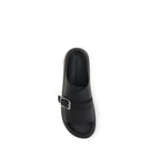 Alexander McQueen Black Calf Leather Bos Taurus Platform Sandals
