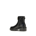 Valentino Garavani Black Calf Leather Bos Taurus Ankle Boots
