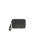 Valentino Garavani black calf leather Bos Taurus handbag with gold-tone hardware and structured design.
