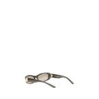 Balenciaga brown acetate sunglasses with rounded frames and dark tinted lenses, stylish and modern eyewear.