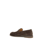 Brunello Cucinelli Brown Calf Leather Bos Taurus Slip-On Loafers