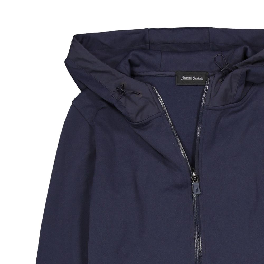 Herno Blue Cotton Sweatshirt Herno