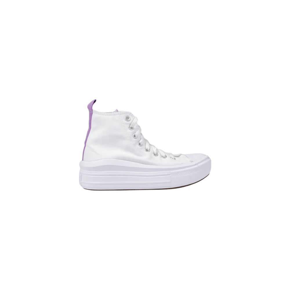Converse White Fabric Platform Sneakers Converse