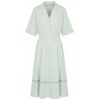 Malo Green Cotton Women Dress